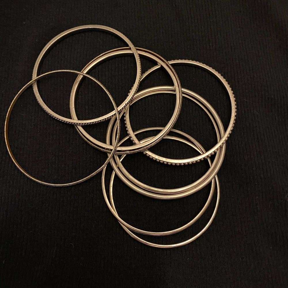 Silver bracelet set